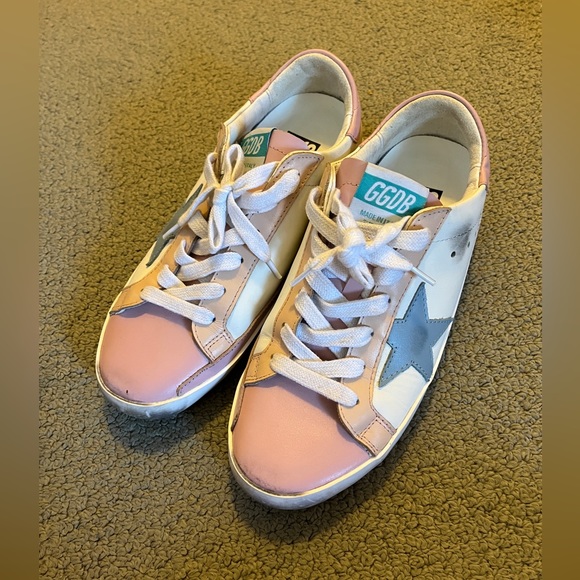 Golden Goose Super Star Pastel Pink Sneaker Shoe GGDB Retro Low Top Italy Kawaii - Picture 4 of 14